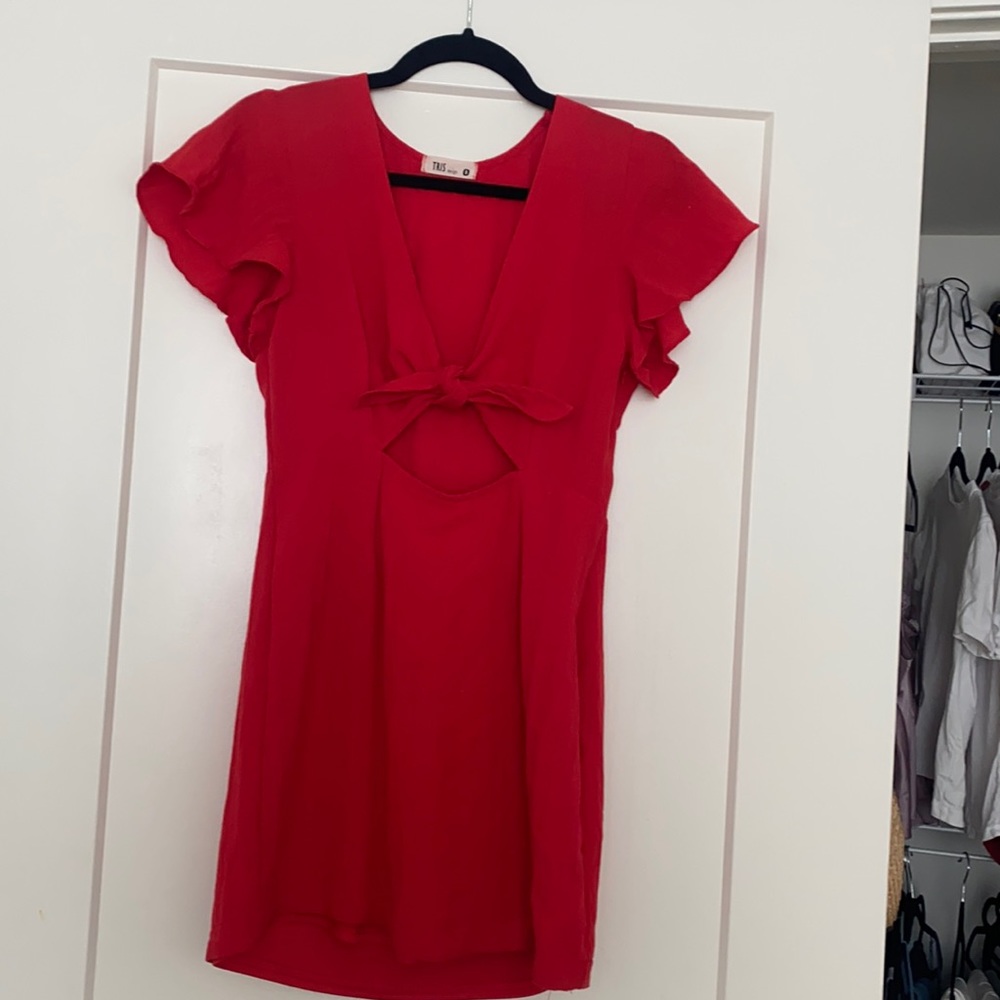 Cute red summer dress